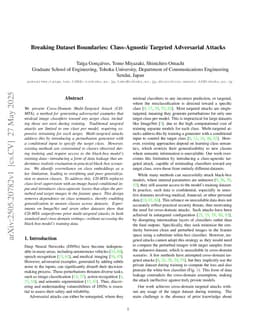 Breaking Dataset Boundaries: Class-Agnostic Targeted Adversarial Attacks