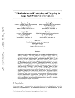 GET: Goal-directed Exploration and Targeting for Large-Scale Unknown Environments