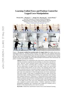 Learning Unified Force and Position Control for Legged Loco-Manipulation