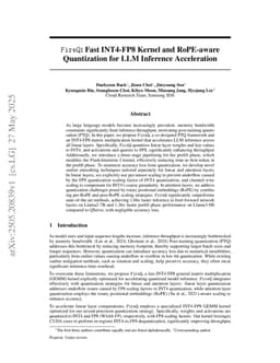 FireQ: Fast INT4-FP8 Kernel and RoPE-aware Quantization for LLM Inference Acceleration