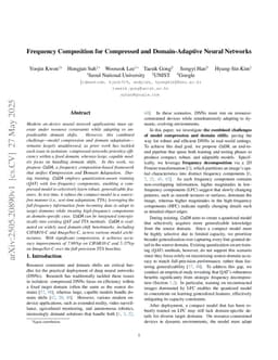 Frequency Composition for Compressed and Domain-Adaptive Neural Networks