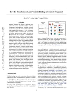 How Do Transformers Learn Variable Binding in Symbolic Programs?