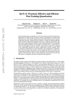 QwT-v2: Practical, Effective and Efficient Post-Training Quantization