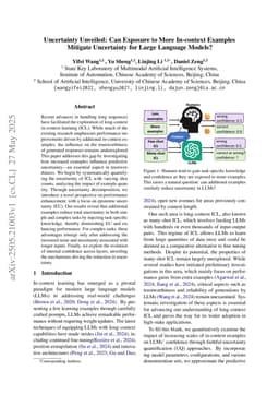 Uncertainty Unveiled: Can Exposure to More In-context Examples Mitigate Uncertainty for Large Language Models?