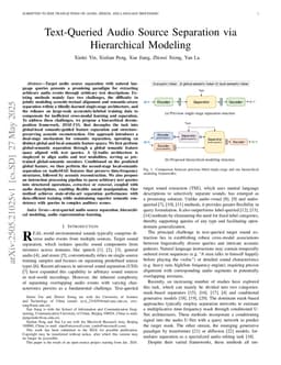 Text-Queried Audio Source Separation via Hierarchical Modeling