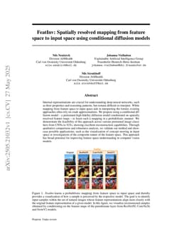 FeatInv: Spatially resolved mapping from feature space to input space using conditional diffusion models
