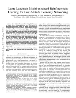 Large Language Model-enhanced Reinforcement Learning for Low-Altitude Economy Networking