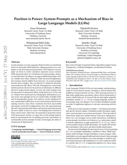 Position is Power: System Prompts as a Mechanism of Bias in Large Language Models (LLMs)