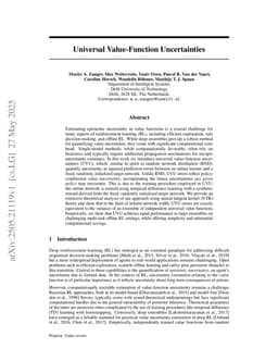 Universal Value-Function Uncertainties