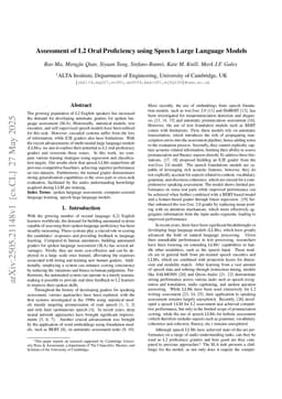 Assessment of L2 Oral Proficiency using Speech Large Language Models