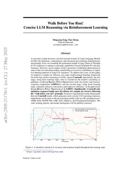 Walk Before You Run! Concise LLM Reasoning via Reinforcement Learning