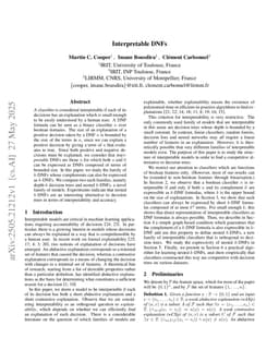 Interpretable DNFs