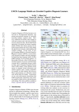 LMCD: Language Models are Zeroshot Cognitive Diagnosis Learners