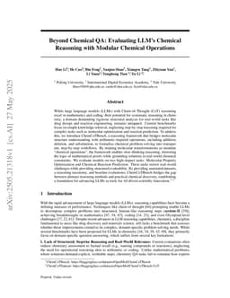 Beyond Chemical QA: Evaluating LLM's Chemical Reasoning with Modular Chemical Operations