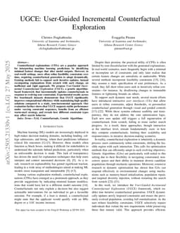 UGCE: User-Guided Incremental Counterfactual Exploration