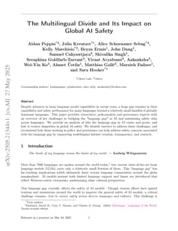 The Multilingual Divide and Its Impact on Global AI Safety