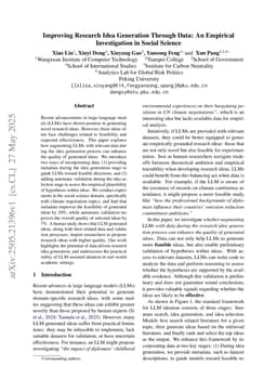 Improving Research Idea Generation Through Data: An Empirical Investigation in Social Science