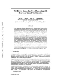 RefTool: Enhancing Model Reasoning with Reference-Guided Tool Creation