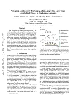 VoxAging: Continuously Tracking Speaker Aging with a Large-Scale Longitudinal Dataset in English and Mandarin