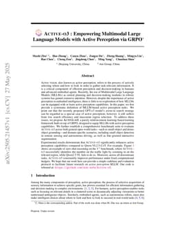 Active-O3: Empowering Multimodal Large Language Models with Active Perception via GRPO