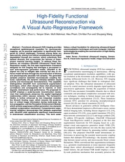 High-Fidelity Functional Ultrasound Reconstruction via A Visual Auto-Regressive Framework