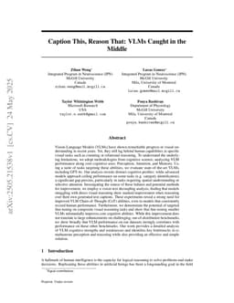Caption This, Reason That: VLMs Caught in the Middle