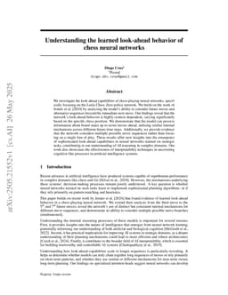 Understanding the learned look-ahead behavior of chess neural networks