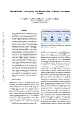 Herd Behavior: Investigating Peer Influence in LLM-based Multi-Agent Systems