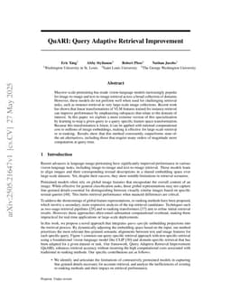 QuARI: Query Adaptive Retrieval Improvement