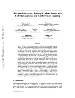 R1-Code-Interpreter: Training LLMs to Reason with Code via Supervised and Reinforcement Learning