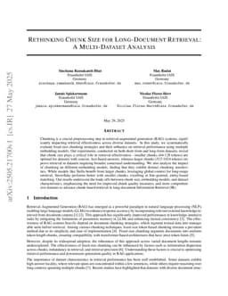 Rethinking Chunk Size For Long-Document Retrieval: A Multi-Dataset Analysis
