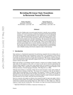 Revisiting Bi-Linear State Transitions in Recurrent Neural Networks