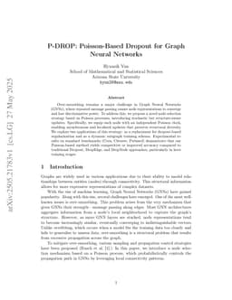 P-DROP: Poisson-Based Dropout for Graph Neural Networks
