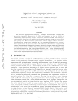 Representative Language Generation