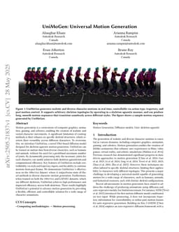 UniMoGen: Universal Motion Generation