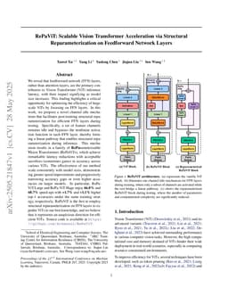 RePaViT: Scalable Vision Transformer Acceleration via Structural Reparameterization on Feedforward Network Layers