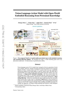 Vision-Language-Action Model with Open-World Embodied Reasoning from Pretrained Knowledge