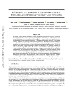 Modeling and Optimizing User Preferences in AI Copilots: A Comprehensive Survey and Taxonomy