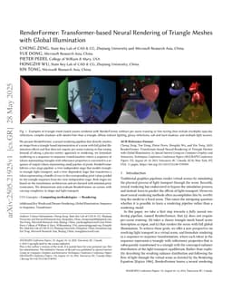 RenderFormer: Transformer-based Neural Rendering of Triangle Meshes with Global Illumination