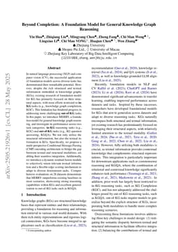 Beyond Completion: A Foundation Model for General Knowledge Graph Reasoning