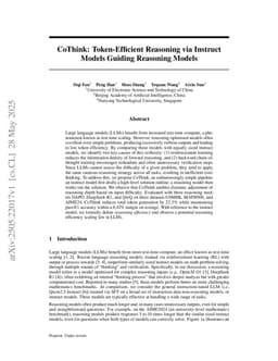 CoThink: Token-Efficient Reasoning via Instruct Models Guiding Reasoning Models