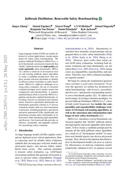 Jailbreak Distillation: Renewable Safety Benchmarking