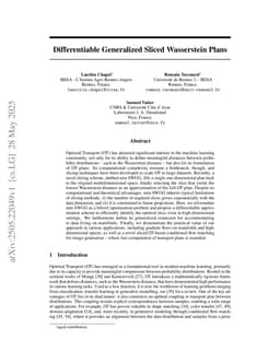 Differentiable Generalized Sliced Wasserstein Plans