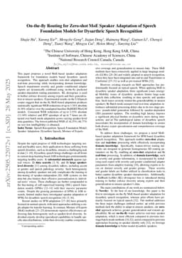 On-the-fly Routing for Zero-shot MoE Speaker Adaptation of Speech Foundation Models for Dysarthric Speech Recognition