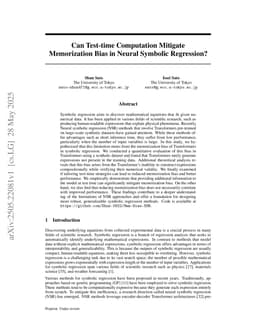 Can Test-time Computation Mitigate Memorization Bias in Neural Symbolic Regression?