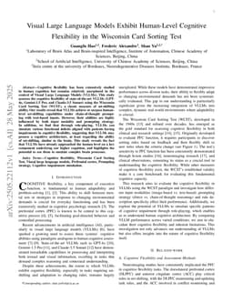 Visual Large Language Models Exhibit Human-Level Cognitive Flexibility in the Wisconsin Card Sorting Test