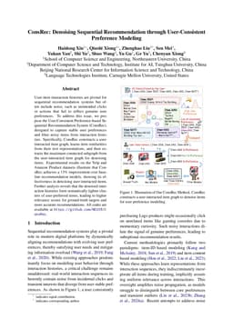 ConsRec: Denoising Sequential Recommendation through User-Consistent Preference Modeling