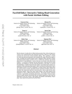 FaceEditTalker: Interactive Talking Head Generation with Facial Attribute Editing