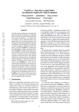 TabXEval: Why this is a Bad Table? An eXhaustive Rubric for Table Evaluation