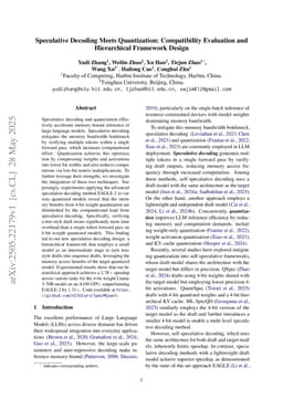 Speculative Decoding Meets Quantization: Compatibility Evaluation and Hierarchical Framework Design